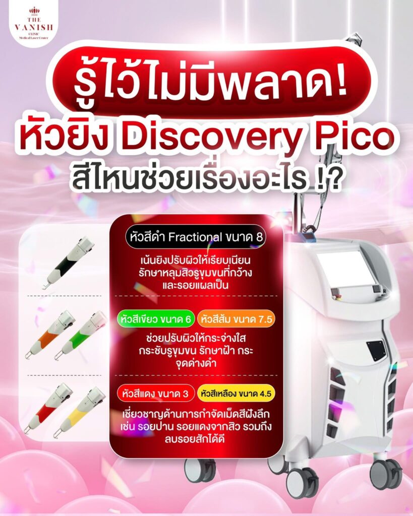 หัวยิงแต่ละสีของ Discovery PICO ช่วยเรื่องอะไร